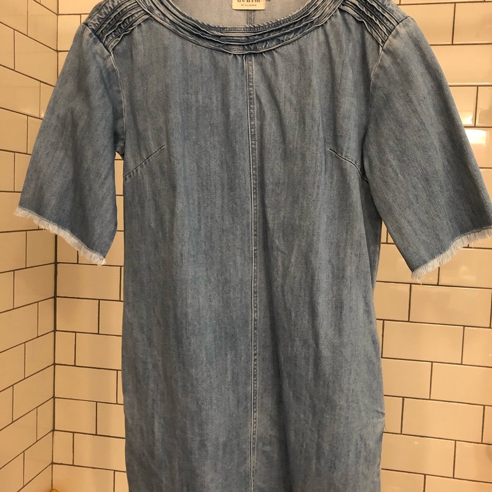 Denim shift dress